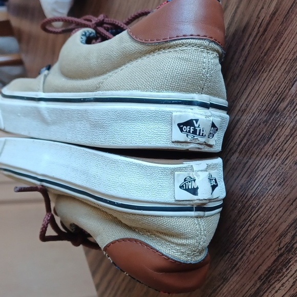 Vans Off the wall Khaki with Aztec print inside, men's 8, women's 9.5 - Picture 5 of 7